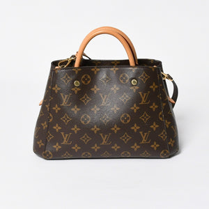 極美品 LOUIS VUITTON ルイヴィトン モンテーニュBB モノグラム ハンドバッグ ショルダーバッグ M41055 ブラウン 中古 4a009614