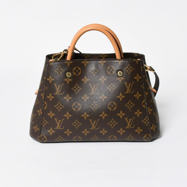 極美品 LOUIS VUITTON ルイヴィトン モンテーニュBB モノグラム ハンドバッグ ショルダーバッグ M41055 ブラウン 中古 4a009614