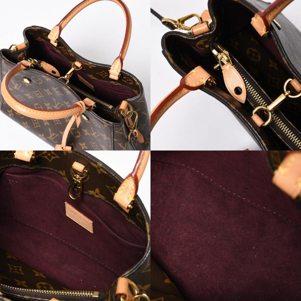 極美品 LOUIS VUITTON ルイヴィトン モンテーニュBB モノグラム ハンドバッグ ショルダーバッグ M41055 ブラウン 中古 4a009614