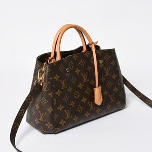 極美品 LOUIS VUITTON ルイヴィトン モンテーニュBB モノグラム ハンドバッグ ショルダーバッグ M41055 ブラウン 中古 4a009614