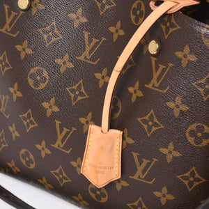 極美品 LOUIS VUITTON ルイヴィトン モンテーニュMM モノグラム ハンドバッグ M41056 ブラウン 中古 4a009615