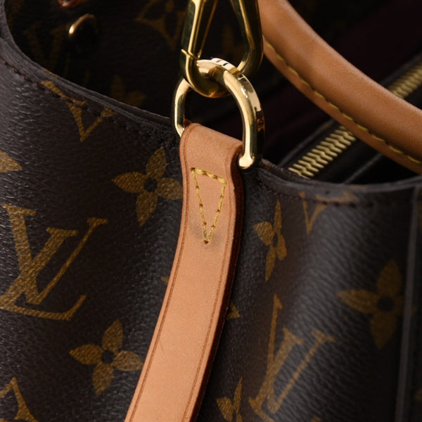 極美品 LOUIS VUITTON ルイヴィトン モンテーニュMM モノグラム ハンドバッグ M41056 ブラウン 中古 4a009615