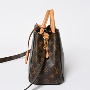極美品 LOUIS VUITTON ルイヴィトン モンテーニュBB モノグラム ハンドバッグ ショルダーバッグ M41055 ブラウン 中古 4a009614
