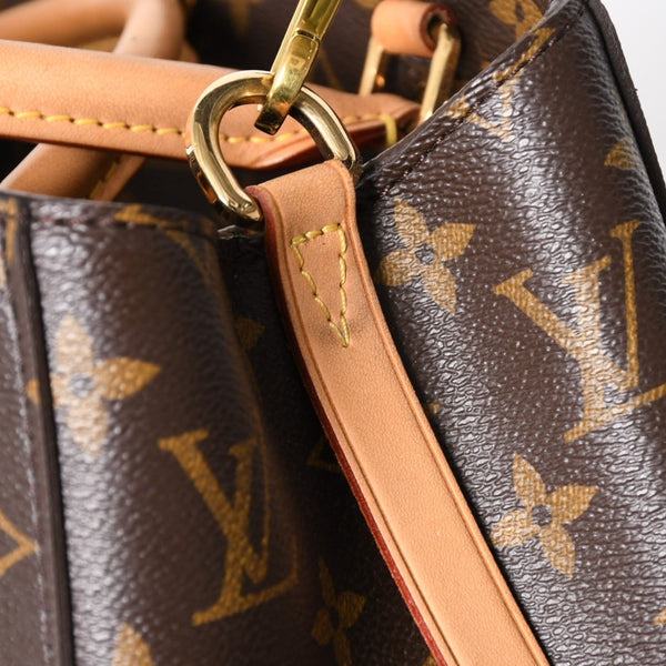 極美品 LOUIS VUITTON ルイヴィトン モンテーニュMM モノグラム ハンドバッグ M41056 ブラウン 中古 4a009615