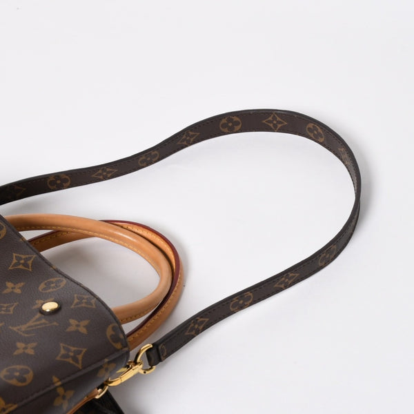 極美品 LOUIS VUITTON ルイヴィトン モンテーニュMM モノグラム ハンドバッグ M41056 ブラウン 中古 4a009615