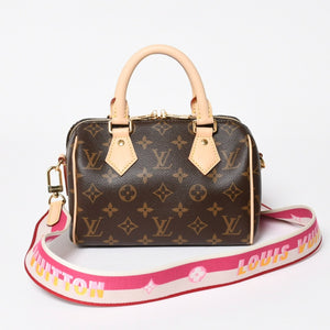 新品未使用 LOUIS VUITTON ルイヴィトン ハンドバッグ M45948 スピーディバンドリエール 20 ブラウン モノグラム 中古 4a009589
