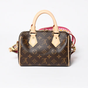 新品未使用 LOUIS VUITTON ルイヴィトン ハンドバッグ M45948 スピーディバンドリエール 20 ブラウン モノグラム 中古 4a009589