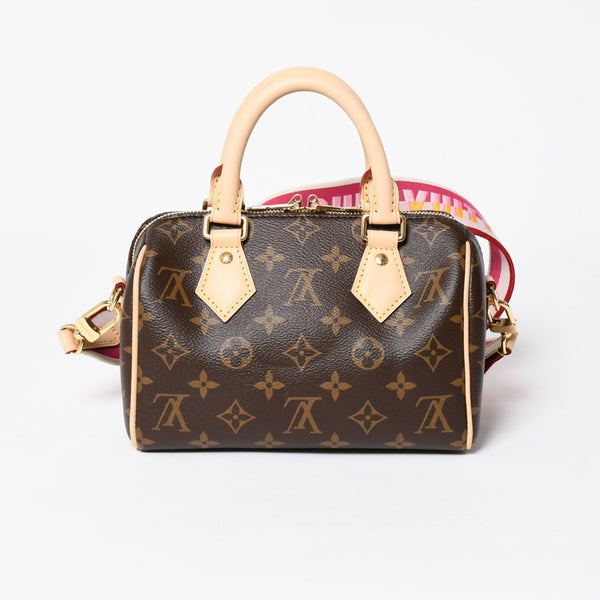 新品未使用 LOUIS VUITTON ルイヴィトン ハンドバッグ M45948 スピーディバンドリエール 20 ブラウン モノグラム 中古 4a009589
