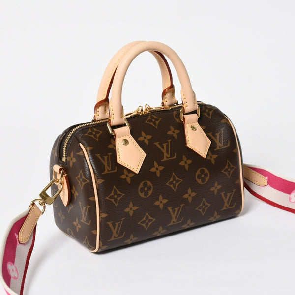 新品未使用 LOUIS VUITTON ルイヴィトン ハンドバッグ M45948 スピーディバンドリエール 20 ブラウン モノグラム 中古 4a009589