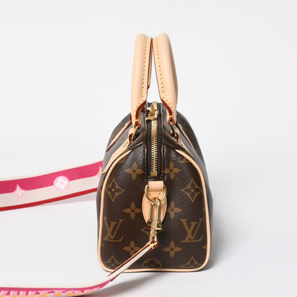 新品未使用 LOUIS VUITTON ルイヴィトン ハンドバッグ M45948 スピーディバンドリエール 20 ブラウン モノグラム 中古 4a009589