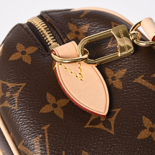 新品未使用 LOUIS VUITTON ルイヴィトン ハンドバッグ M45948 スピーディバンドリエール 20 ブラウン モノグラム 中古 4a009589