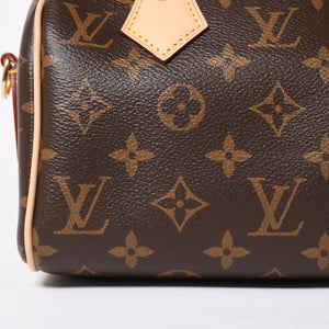 新品未使用 LOUIS VUITTON ルイヴィトン ハンドバッグ M45948 スピーディバンドリエール 20 ブラウン モノグラム 中古 4a009589