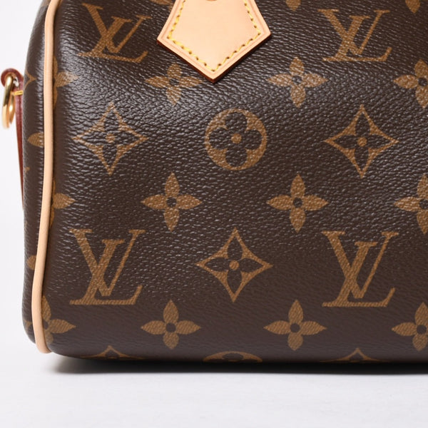 新品未使用 LOUIS VUITTON ルイヴィトン ハンドバッグ M45948 スピーディバンドリエール 20 ブラウン モノグラム 中古 4a009589