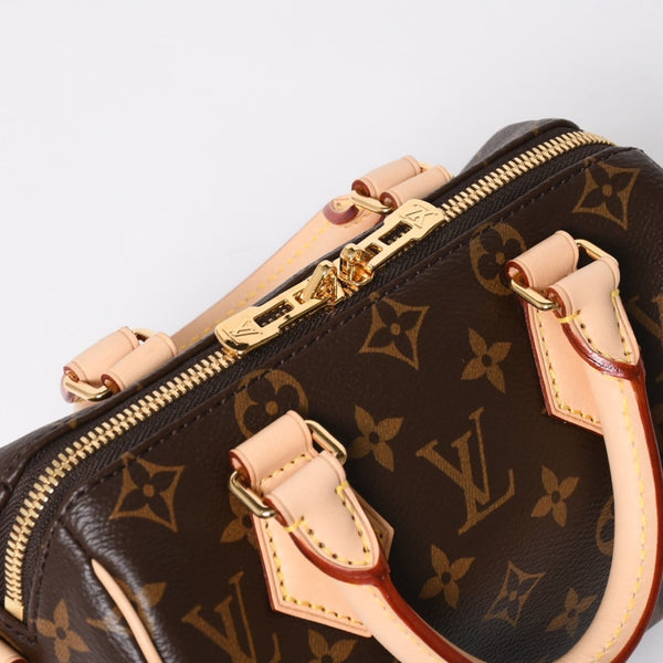 新品未使用 LOUIS VUITTON ルイヴィトン ハンドバッグ M45948 スピーディバンドリエール 20 ブラウン モノグラム 中古 4a009589