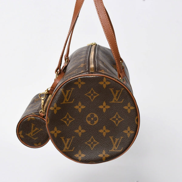 Very Good Condition LOUIS VUITTON Papillon 30 GM Handbag M51365 Monogram Gold Hardware Old Model Cylindrical Used 4a009613