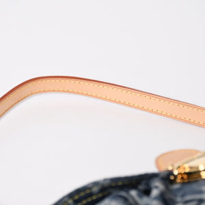 新品同様品 LOUIS VUITTON ルイヴィトン モノグラム デニム ミニ・プリーティ レイエ M95333 ショルダーバッグ 中古 4a009616