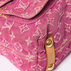 LOUIS VUITTON ルイヴィトン バギーPM ショルダーバッグ Ｍ95212 モノグラムデニム ピンク ゴールド金具 中古 4a009605