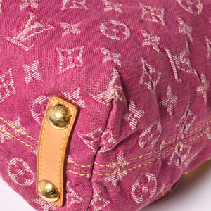 LOUIS VUITTON ルイヴィトン バギーPM ショルダーバッグ Ｍ95212 モノグラムデニム ピンク ゴールド金具 中古 4a009605