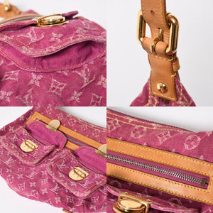 LOUIS VUITTON ルイヴィトン バギーPM ショルダーバッグ Ｍ95212 モノグラムデニム ピンク ゴールド金具 中古 4a009605