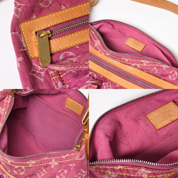 LOUIS VUITTON ルイヴィトン バギーPM ショルダーバッグ Ｍ95212 モノグラムデニム ピンク ゴールド金具 中古 4a009605