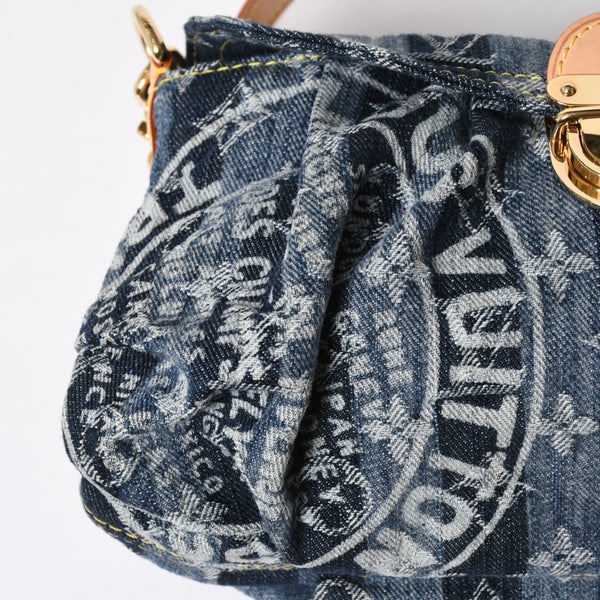 新品同様品 LOUIS VUITTON ルイヴィトン モノグラム デニム ミニ・プリーティ レイエ M95333 ショルダーバッグ 中古 4a009616