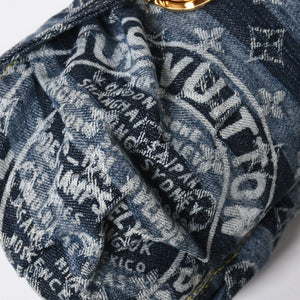 新品同様品 LOUIS VUITTON ルイヴィトン モノグラム デニム ミニ・プリーティ レイエ M95333 ショルダーバッグ 中古 4a009616
