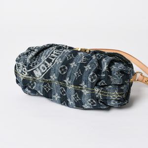 新品同様品 LOUIS VUITTON ルイヴィトン モノグラム デニム ミニ・プリーティ レイエ M95333 ショルダーバッグ 中古 4a009616
