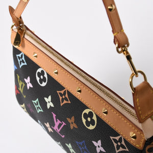 新品同様 LOUIS VUITTON ルイヴィトン ポシェットアクセソワール アクセサリーポーチ M92648 モノグラム マルチカラー ブラック 中古 4a009606