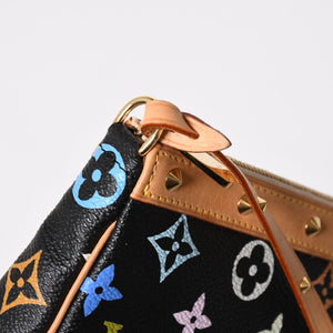 新品同様 LOUIS VUITTON ルイヴィトン ポシェットアクセソワール アクセサリーポーチ M92648 モノグラム マルチカラー ブラック 中古 4a009606