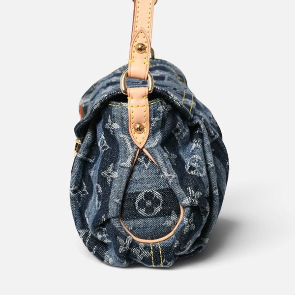 新品同様品 LOUIS VUITTON ルイヴィトン モノグラム デニム ミニ・プリーティ レイエ M95333 ショルダーバッグ 中古 4a009616