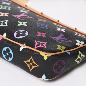 新品同様 LOUIS VUITTON ルイヴィトン ポシェットアクセソワール アクセサリーポーチ M92648 モノグラム マルチカラー ブラック 中古 4a009606