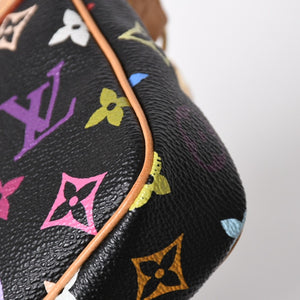 新品同様 LOUIS VUITTON ルイヴィトン ポシェットアクセソワール アクセサリーポーチ M92648 モノグラム マルチカラー ブラック 中古 4a009606