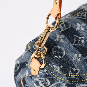 新品同様品 LOUIS VUITTON ルイヴィトン モノグラム デニム ミニ・プリーティ レイエ M95333 ショルダーバッグ 中古 4a009616
