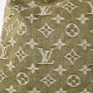 新品同様品 LOUIS VUITTON ルイヴィトン バギーPM ショルダーバッグ M95213 モノグラムデニム カーキ ゴールド金具 中古 4a009585
