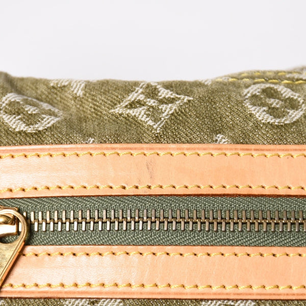 新品同様品 LOUIS VUITTON ルイヴィトン バギーPM ショルダーバッグ M95213 モノグラムデニム カーキ ゴールド金具 中古 4a009585