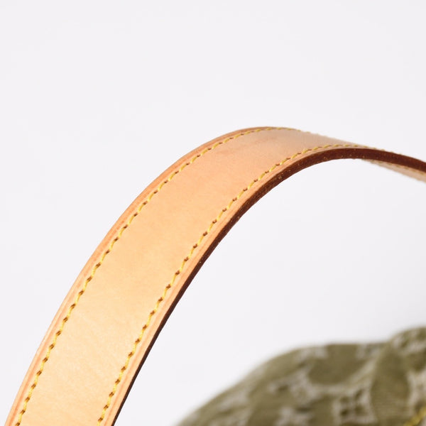 新品同様品 LOUIS VUITTON ルイヴィトン バギーPM ショルダーバッグ M95213 モノグラムデニム カーキ ゴールド金具 中古 4a009585