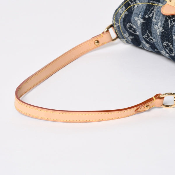 新品同様品 LOUIS VUITTON ルイヴィトン モノグラム デニム ミニ・プリーティ レイエ M95333 ショルダーバッグ 中古 4a009616