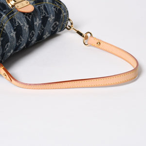 新品同様品 LOUIS VUITTON ルイヴィトン モノグラム デニム ミニ・プリーティ レイエ M95333 ショルダーバッグ 中古 4a009616