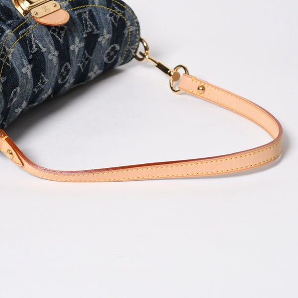 新品同様品 LOUIS VUITTON ルイヴィトン モノグラム デニム ミニ・プリーティ レイエ M95333 ショルダーバッグ 中古 4a009616