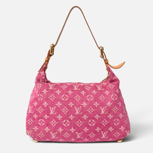 LOUIS VUITTON ルイヴィトン バギーPM ショルダーバッグ Ｍ95212 モノグラムデニム ピンク ゴールド金具 中古 4a009605