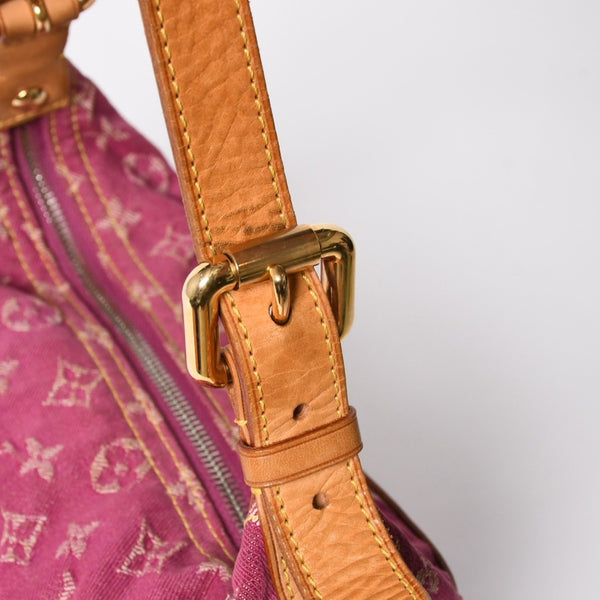 LOUIS VUITTON ルイヴィトン バギーPM ショルダーバッグ Ｍ95212 モノグラムデニム ピンク ゴールド金具 中古 4a009605