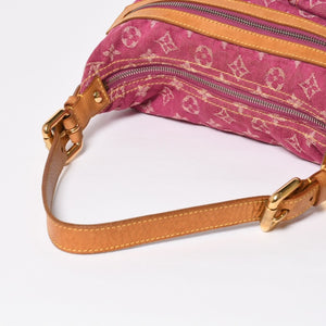 LOUIS VUITTON ルイヴィトン バギーPM ショルダーバッグ Ｍ95212 モノグラムデニム ピンク ゴールド金具 中古 4a009605