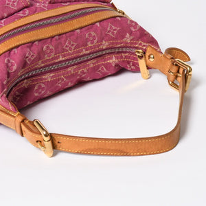 LOUIS VUITTON ルイヴィトン バギーPM ショルダーバッグ Ｍ95212 モノグラムデニム ピンク ゴールド金具 中古 4a009605
