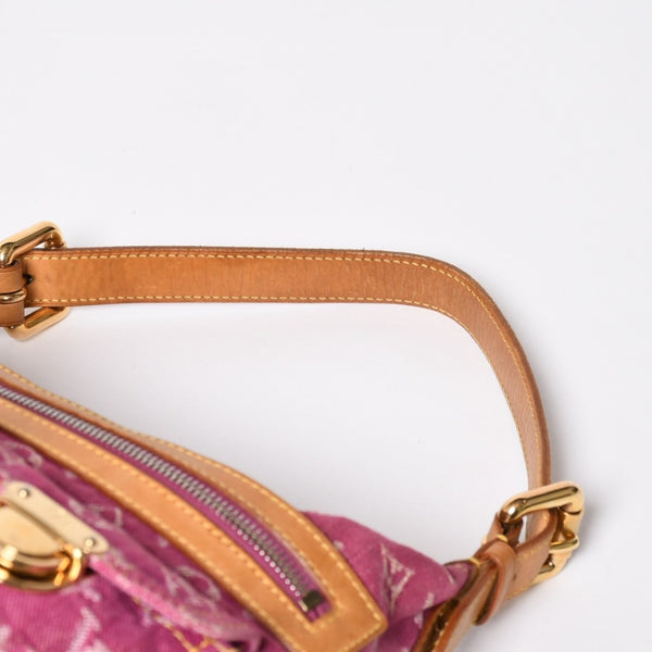 LOUIS VUITTON ルイヴィトン バギーPM ショルダーバッグ Ｍ95212 モノグラムデニム ピンク ゴールド金具 中古 4a009605