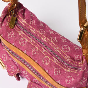 LOUIS VUITTON ルイヴィトン バギーPM ショルダーバッグ Ｍ95212 モノグラムデニム ピンク ゴールド金具 中古 4a009605