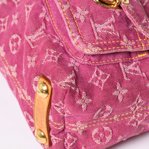 LOUIS VUITTON ルイヴィトン バギーPM ショルダーバッグ Ｍ95212 モノグラムデニム ピンク ゴールド金具 中古 4a009605