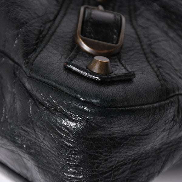 BALENCIAGA Balenciaga 2WAY Handbag Shoulder Bag The First Black Matte Black Lambskin 103203 Good Condition Used 4a009618