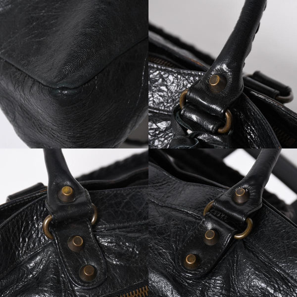BALENCIAGA Balenciaga 2WAY Handbag Shoulder Bag The First Black Matte Black Lambskin 103203 Good Condition Used 4a009618