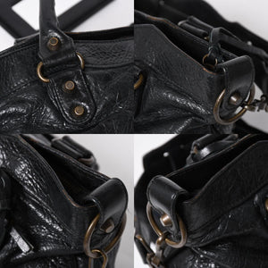 BALENCIAGA Balenciaga 2WAY Handbag Shoulder Bag The First Black Matte Black Lambskin 103203 Good Condition Used 4a009618