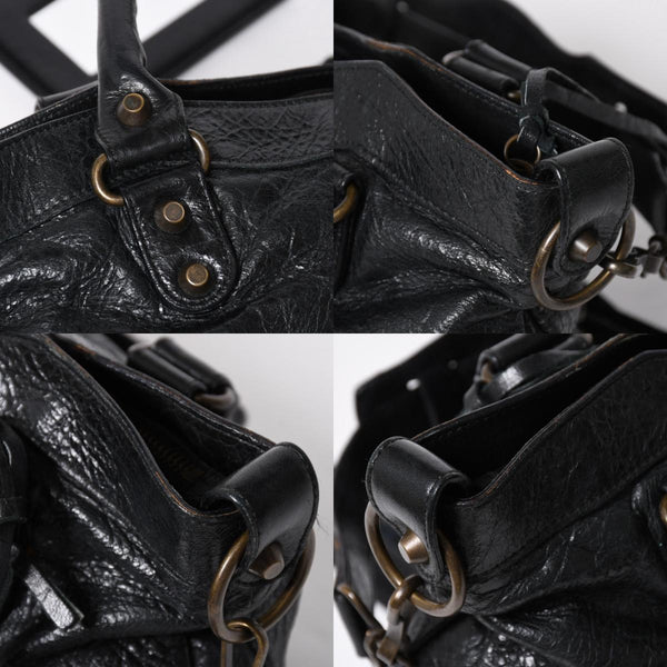 BALENCIAGA Balenciaga 2WAY Handbag Shoulder Bag The First Black Matte Black Lambskin 103203 Good Condition Used 4a009618